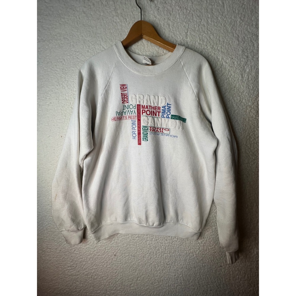 Vintage Fruit of the Loom Grand Canyon Sweatshirt Mens XL White Made in USA